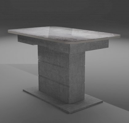Кухонный стол Шамбор серый камень (Игни)